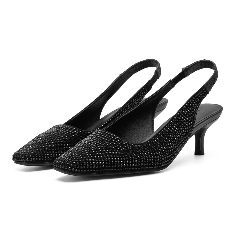 WODEN Maxine Stilet Slingback Crystal Sort