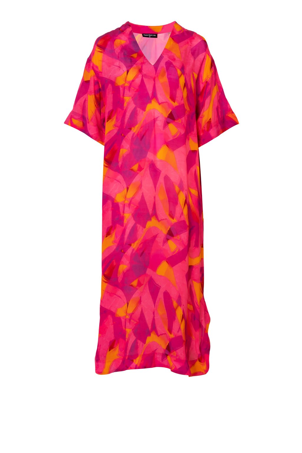 Peace Heart Joy Nuella Kaftan Kjole Abstract Pink