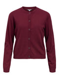 OBJECT THESS Kort Cardigan Windsor Wine Rød Melange