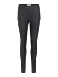 OBJECT BELLE Leggings Midwaist Coated Sort