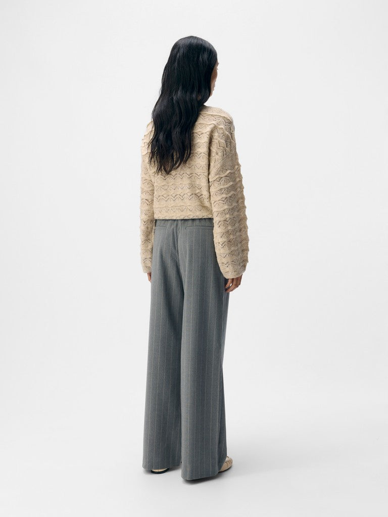 OBJECT LISA Wide Buks Stribet Medium Grå Humus Pins