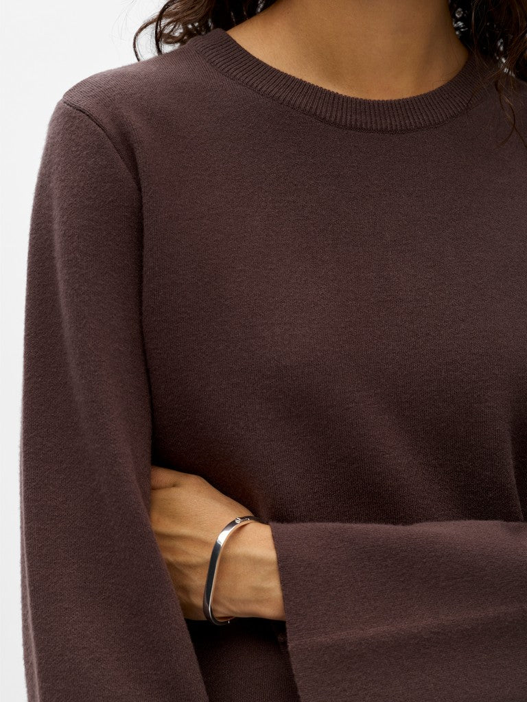 OBJECT REYNARD Pullover O-Neck Seal Brun