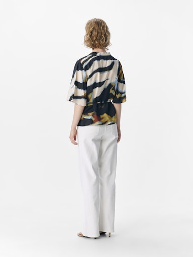 OBJECT DINA Top Kortærmet Hvid Sand