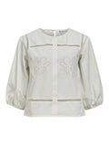 OBJECT EDITA Top 3/4 Cloud Dancer Hvid