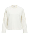 OBJECT ANDREA Sweatshirt O-Neck Hvid Sand