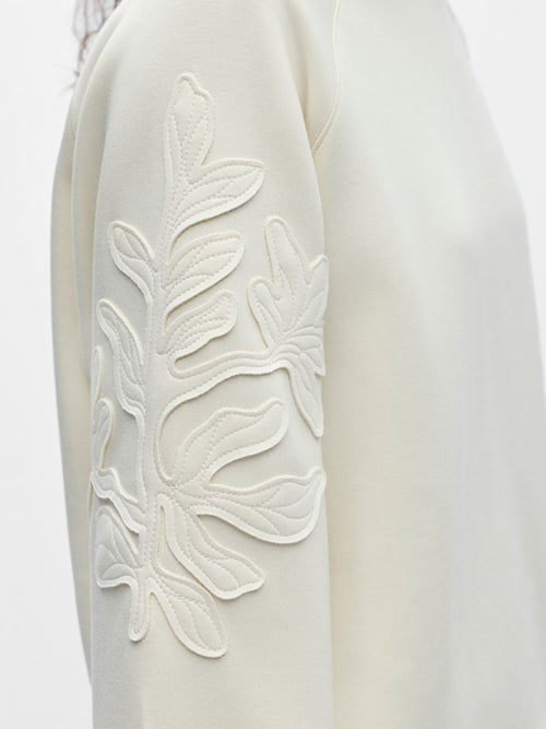 OBJECT ANDREA Sweatshirt O-Neck Hvid Sand