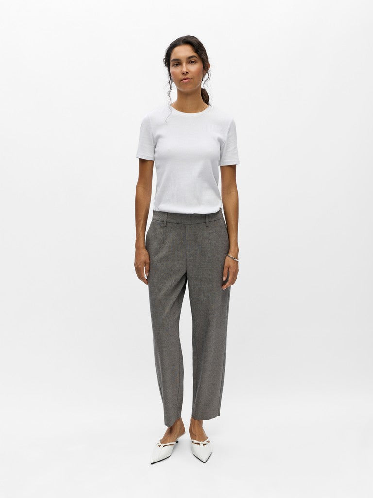 OBJECT LISA Slim Buks Grå Thin Beige