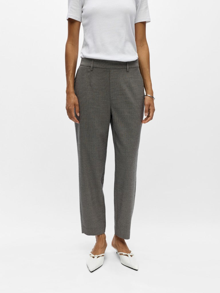 OBJECT LISA Slim Buks Grå Thin Beige
