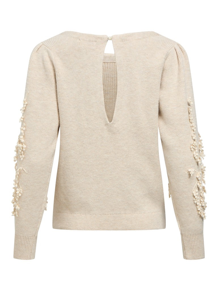 OBJECT JUCCA Strik Pullover Birch Melange