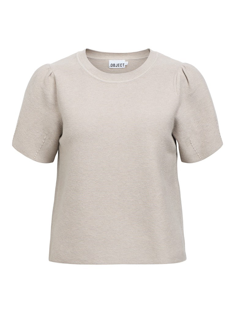 OBJECT ANDRI Strik Pullover S/S Opal Grå