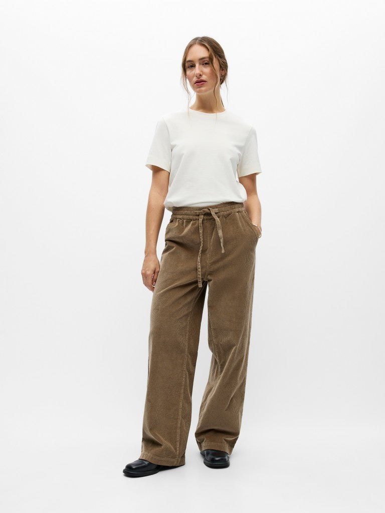 OBJECT HEIDA Buks Mid Waist Desert Taupe Brun