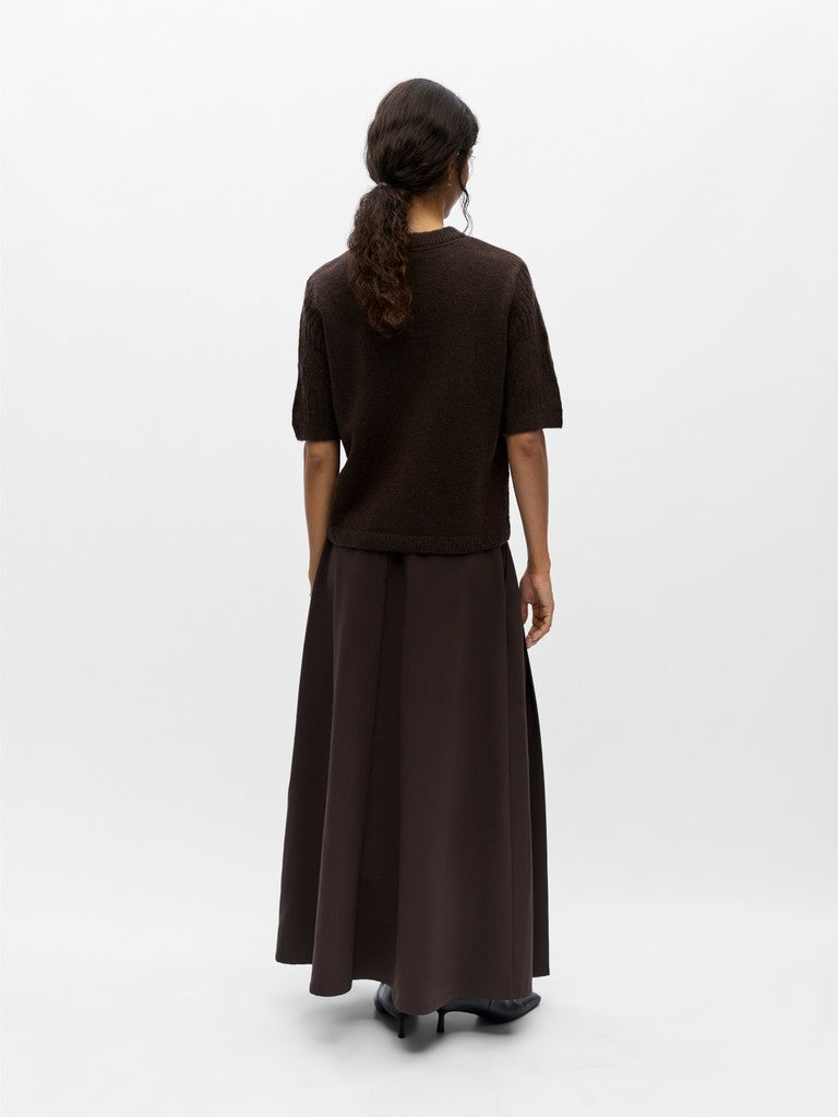OBJECT ARONA Strik Cardigan 2/4 Seal Brun