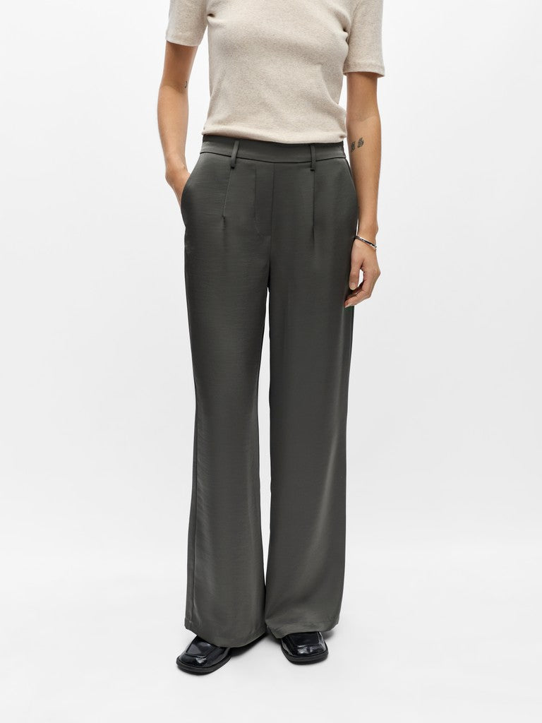 OBJECT CHILLI LISA Buks Midwaist Gunmetal Grå