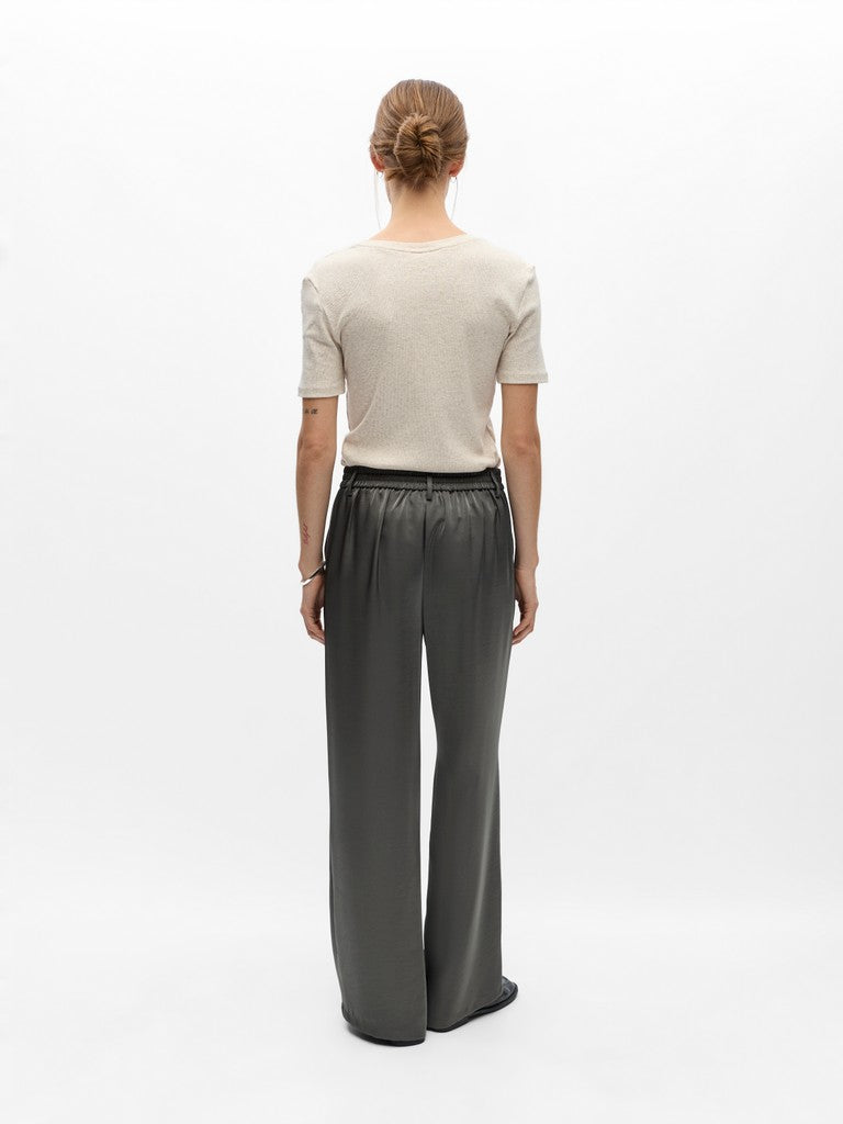 OBJECT CHILLI LISA Buks Midwaist Gunmetal Grå