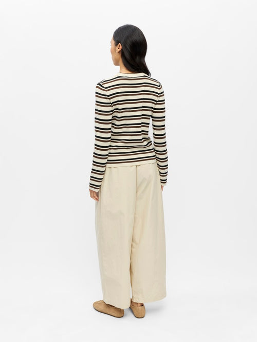 OBJECT ESTER Strik Pullover Birch Sort