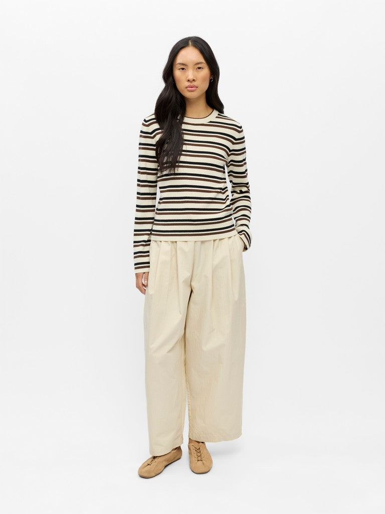 OBJECT ESTER Strik Pullover Birch Sort