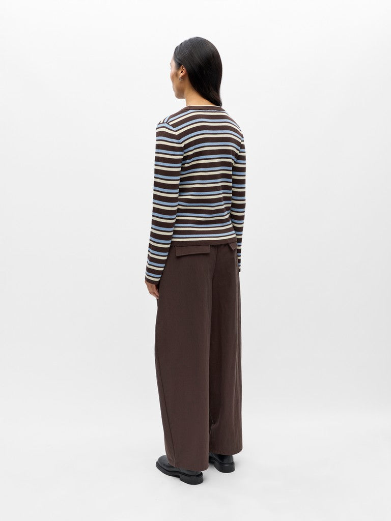 OBJECT ESTER Strik Pullover Seal Brun
