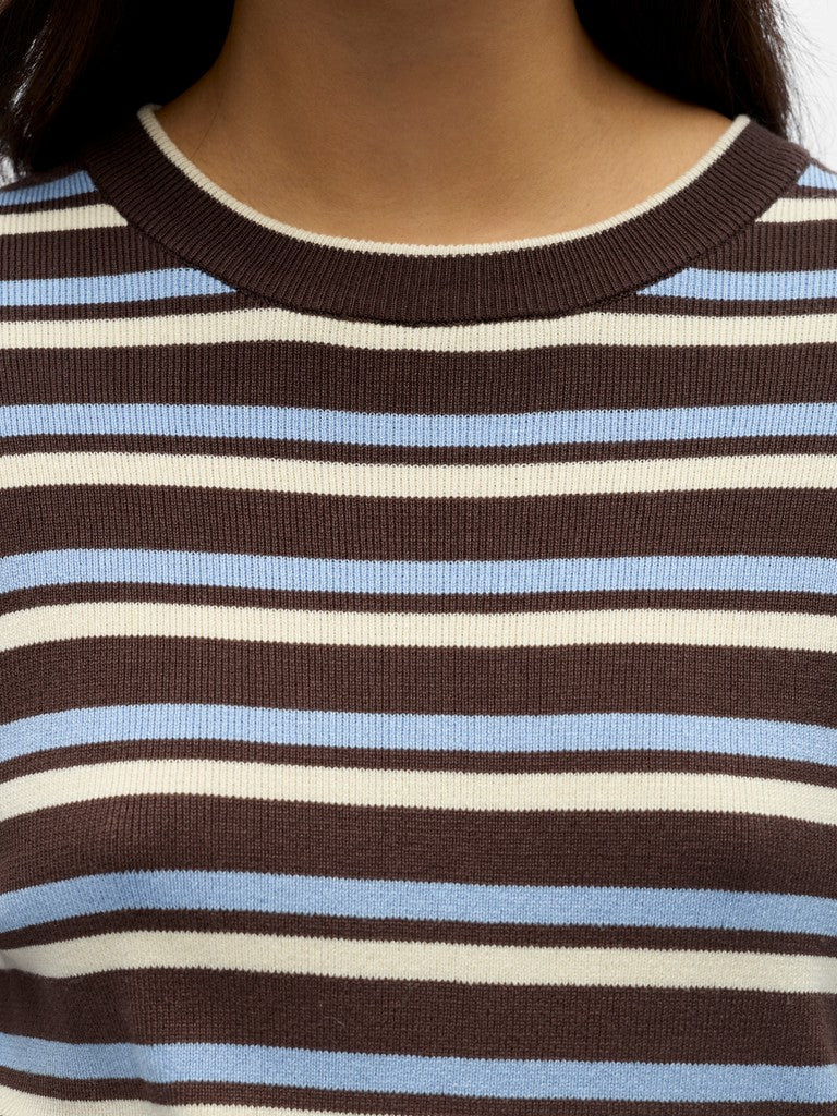OBJECT ESTER Strik Pullover Seal Brun