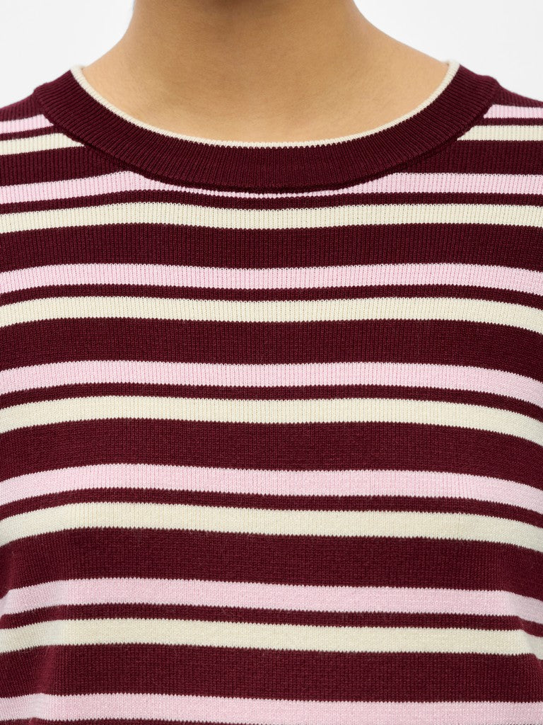 OBJECT ESTER Strik Pullover Windsor Wine Roseate Rød