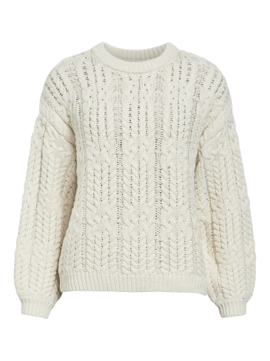 OBJECT DIDDI LO Strik Pullover Langærmet Hvid Sand
