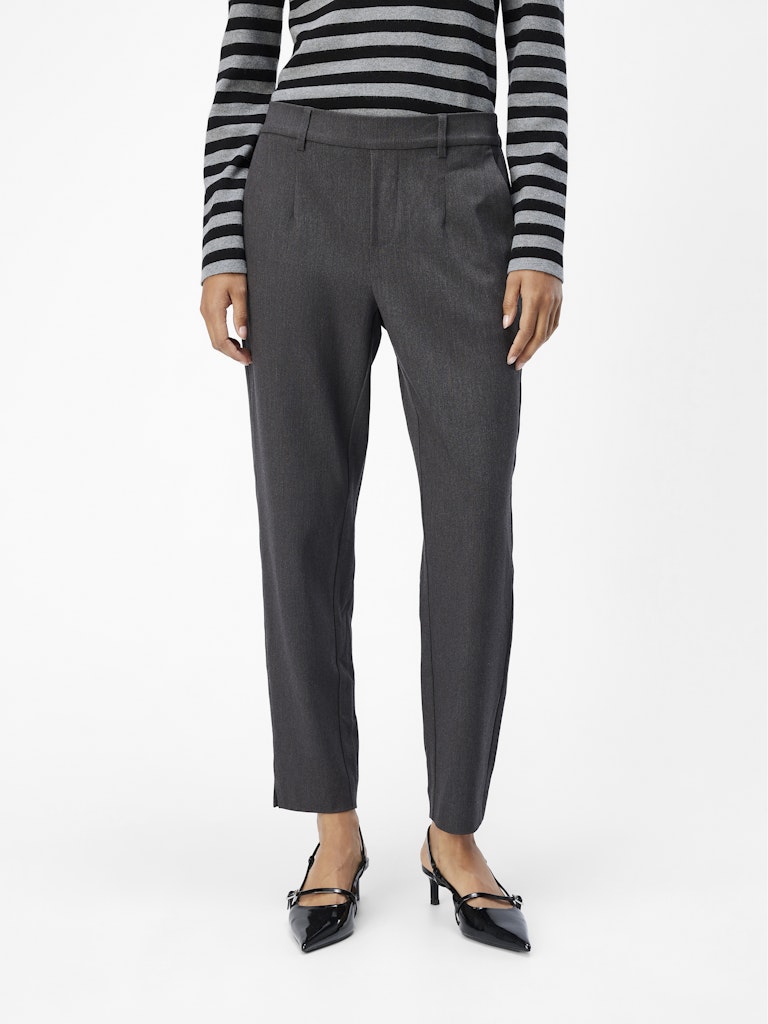 OBJECT LISA Slim Buks Medium Grå Melange