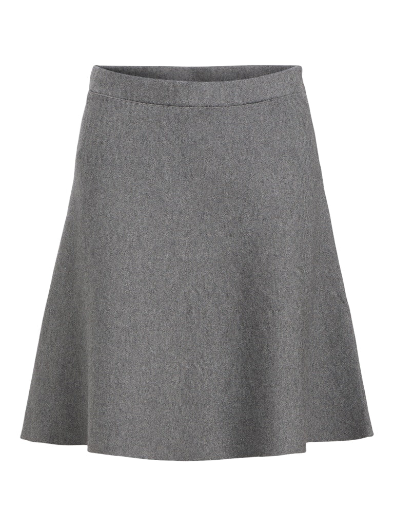 OBJECT REYNARD Kort Strik Nederdel Medium Grå Melange