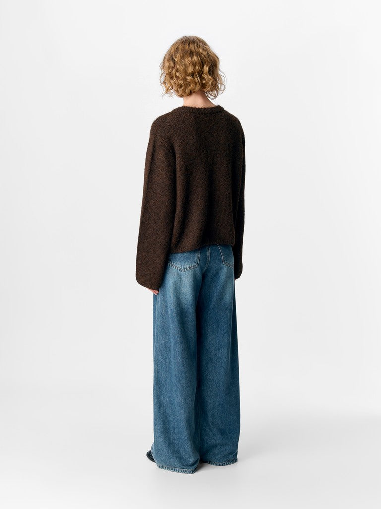 OBJECT SAGGIA Cardigan Strik Melange Brun