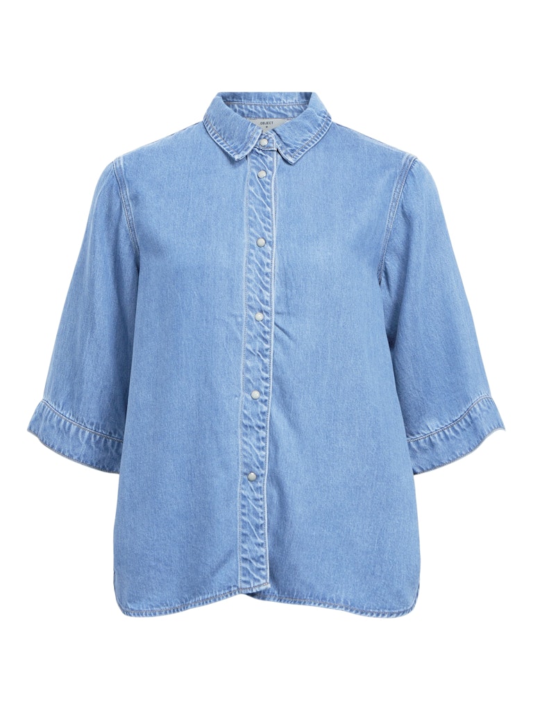OBJECT FRAME 2/4 Top Denim Lys Blå