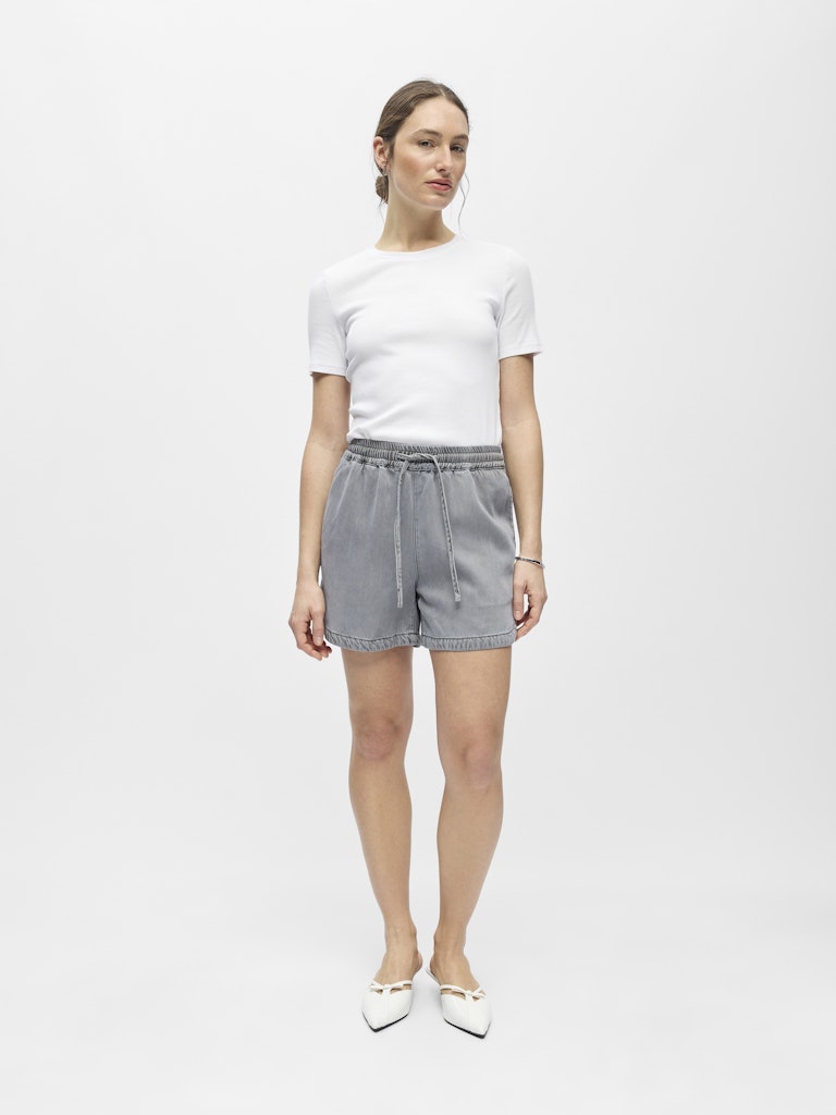 OBJECT Frame Shorts Lys Grå Denim