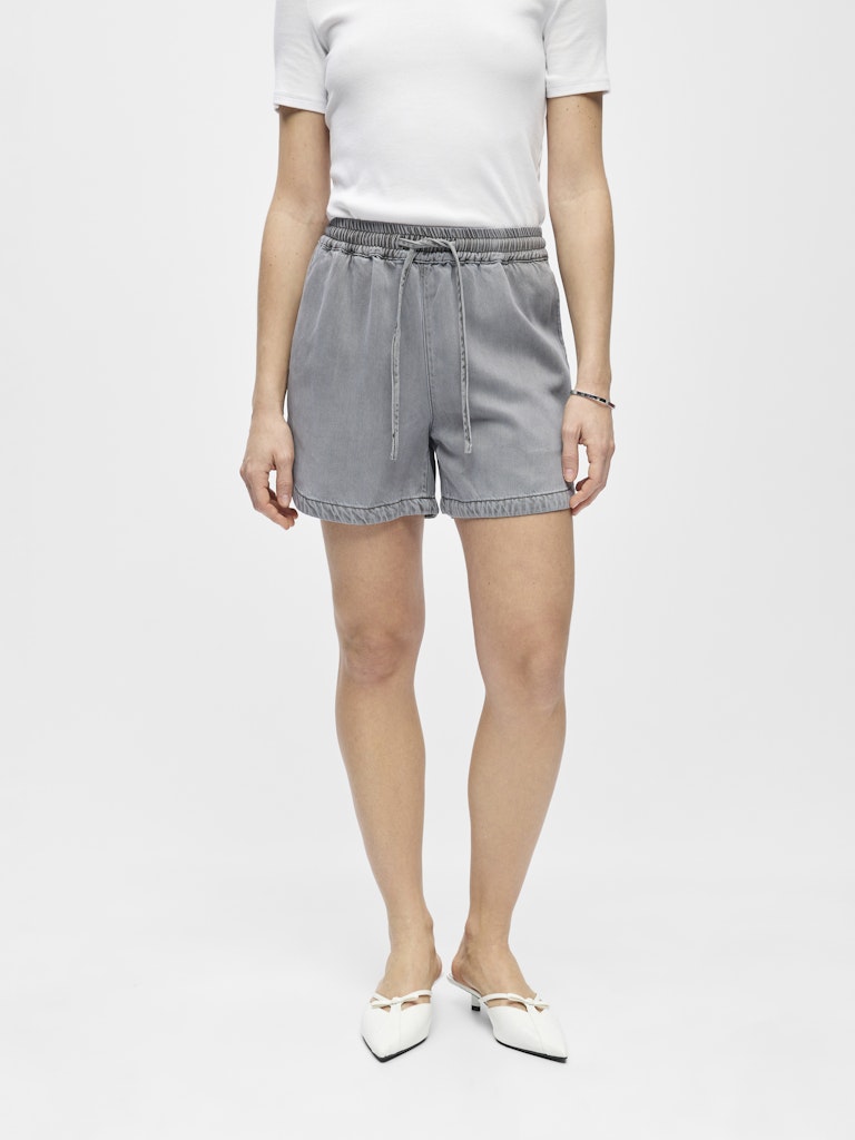 OBJECT Frame Shorts Lys Grå Denim