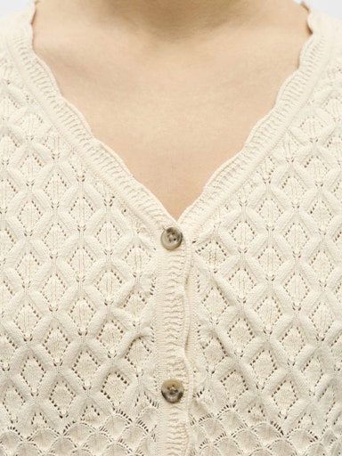 OBJECT OBJNOA L/S V Neck Strik Cardigan Birch