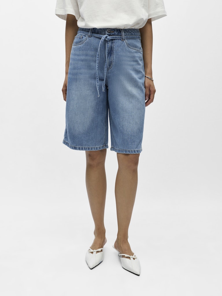 OBJECT ROSIE Shorts Long Denim Lys Blå