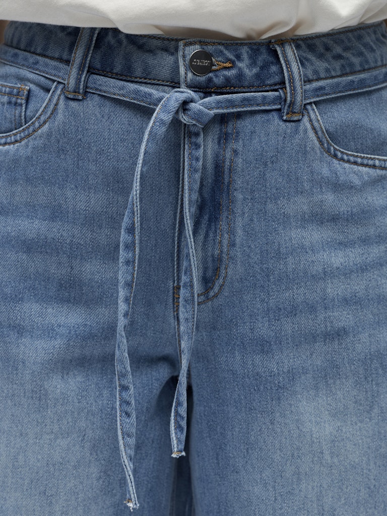 OBJECT ROSIE Shorts Long Denim Lys Blå