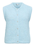 OBJECT SAGGIA RE Strik Vest Cardigan Winter Sky Blå
