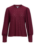 OBJECT LAILA Top Langærmet Windsor Wine Rød