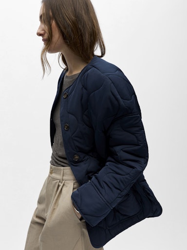 OBJECT ALLIE Jakke Langærmet Quilted Sky Captain Blå