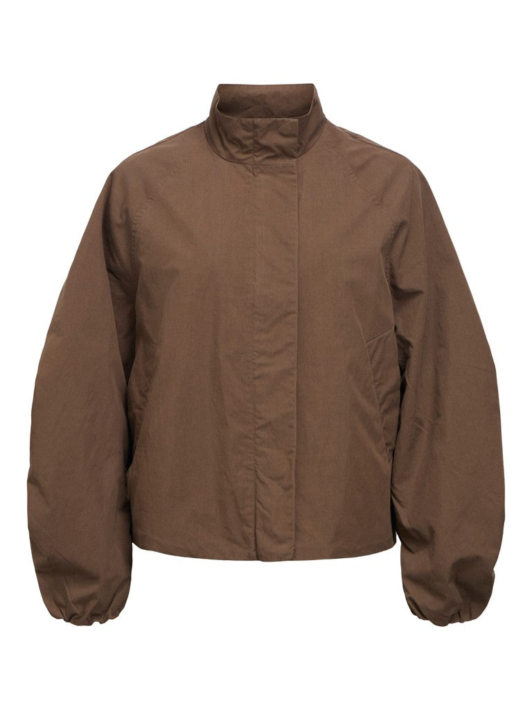 OBJECT BERTA Jakke Funnel Neck Seal Brun