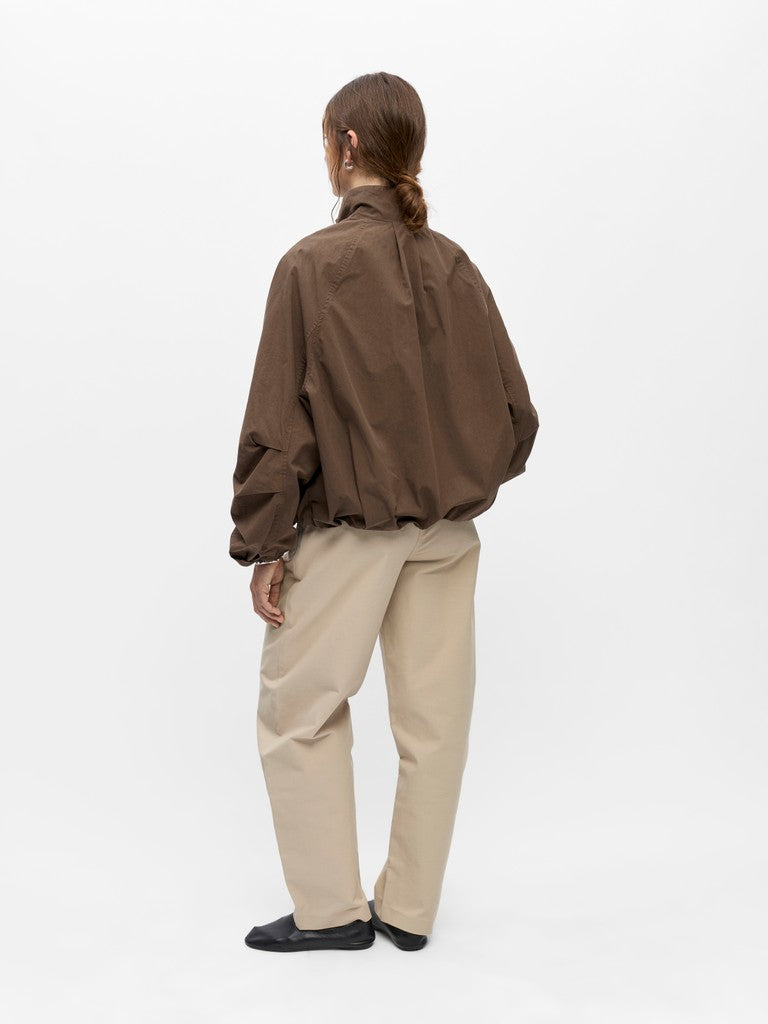 OBJECT BERTA Jakke Funnel Neck Seal Brun
