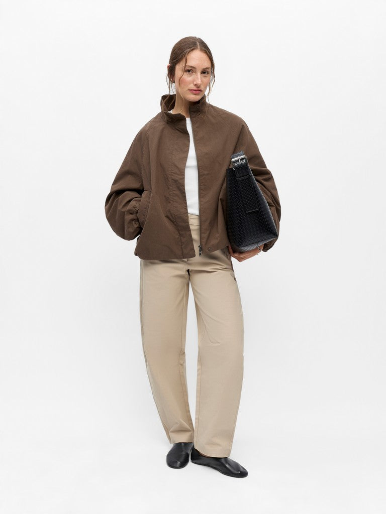 OBJECT BERTA Jakke Funnel Neck Seal Brun