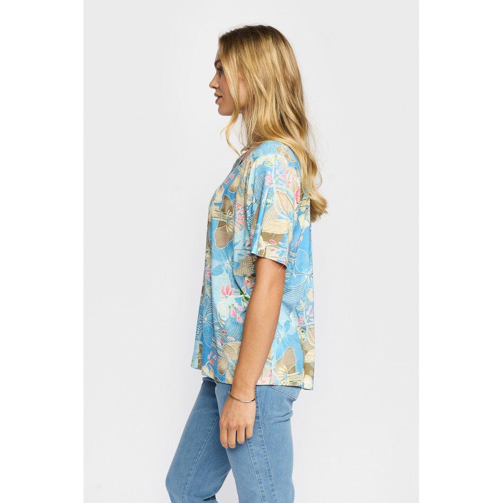 2 Biz Otine Bluse Blå Mix