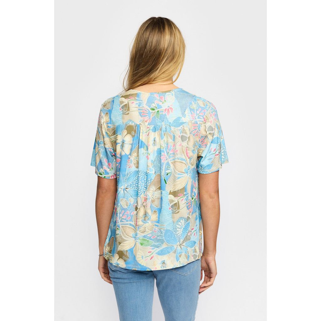 2 Biz Otine Bluse Blå Mix