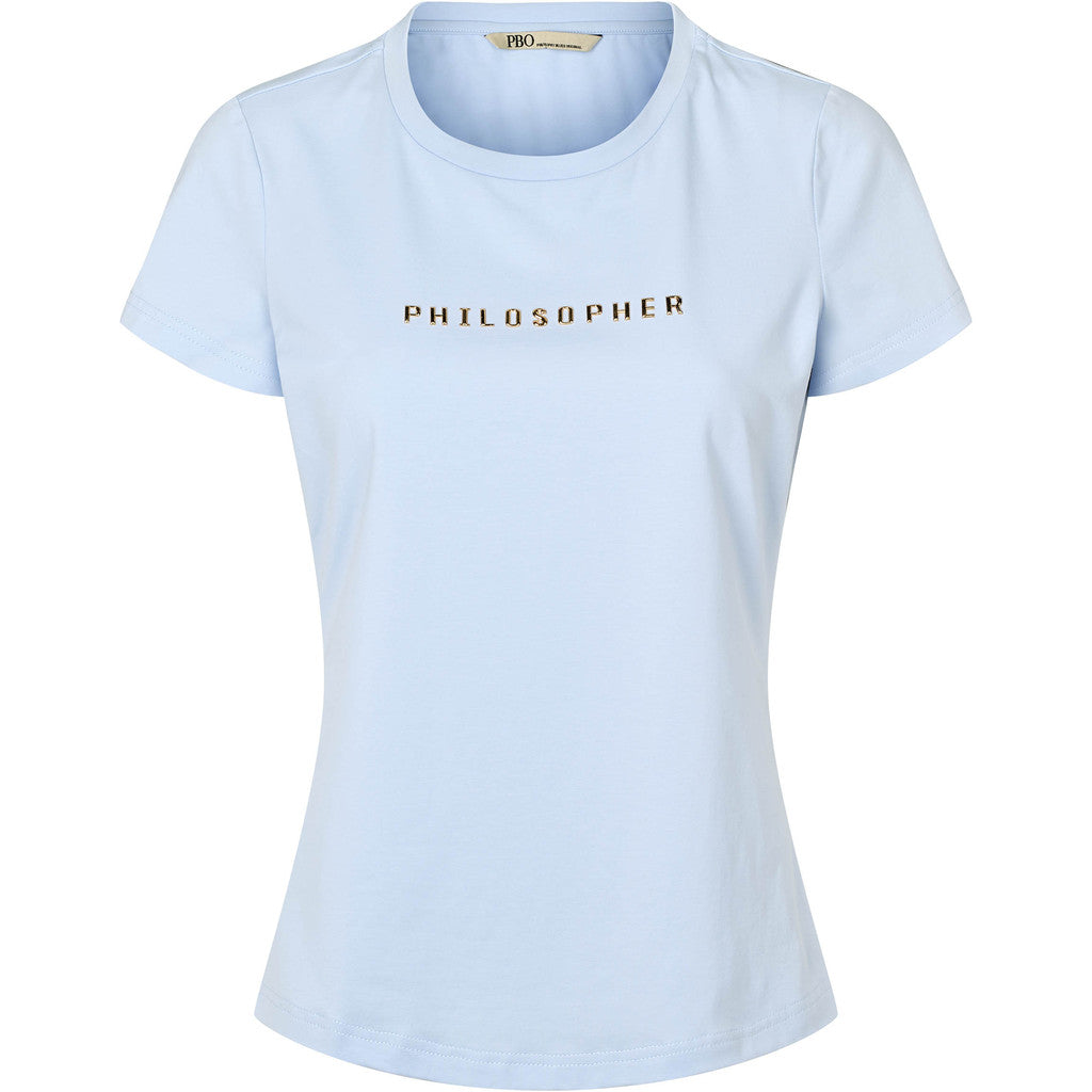 PBO Philosopher T-shirt Kortærmet Lys Blå