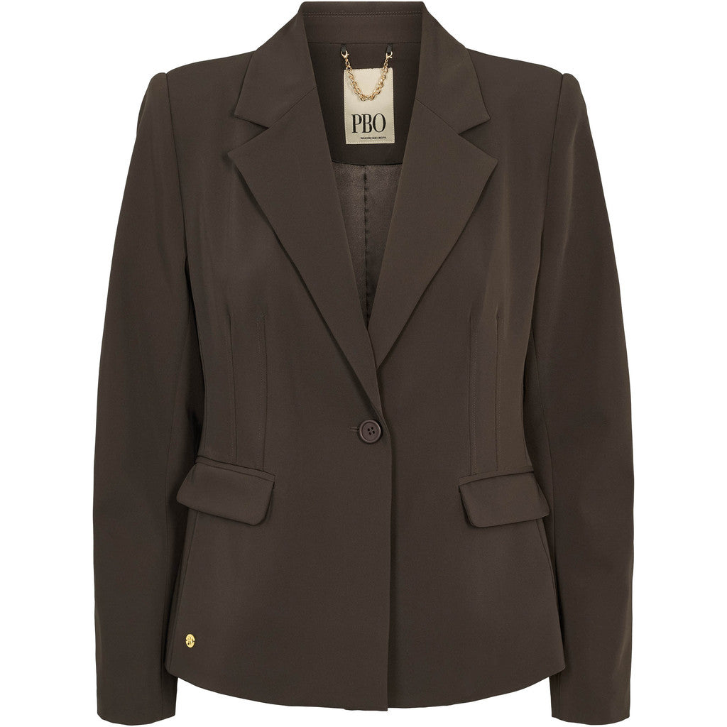 PBO Comfort Verato Kort Blazer Smoke Brun