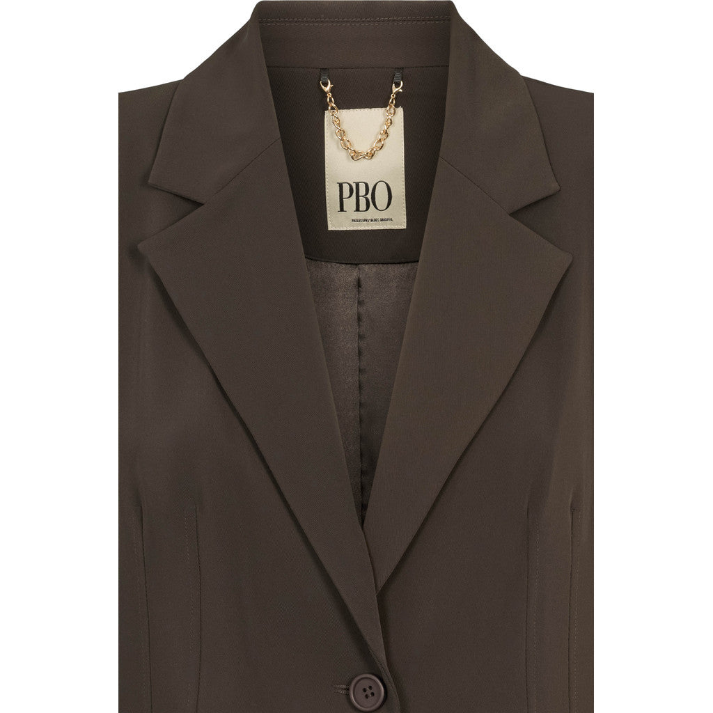 PBO Comfort Verato Kort Blazer Smoke Brun