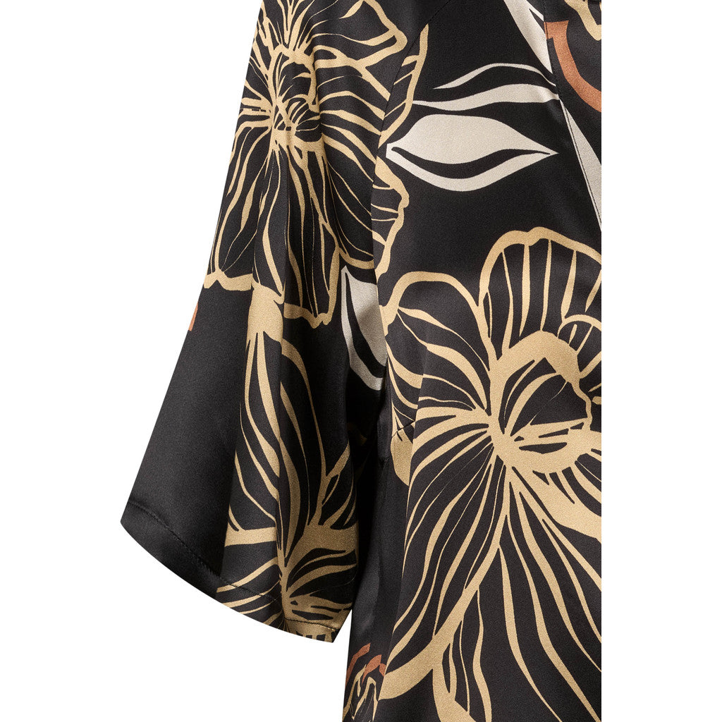 PBO Indana Bluse Silke Print Sort