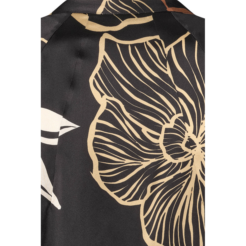 PBO Indana Bluse Silke Print Sort