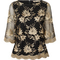 PBO Aila Bluse Blomster Sort