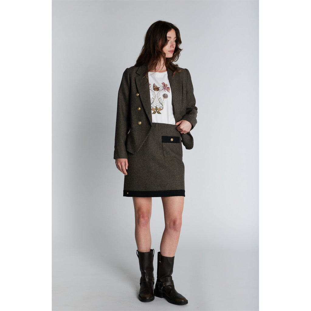 PBO Marmonti Nederdel Sort Beige