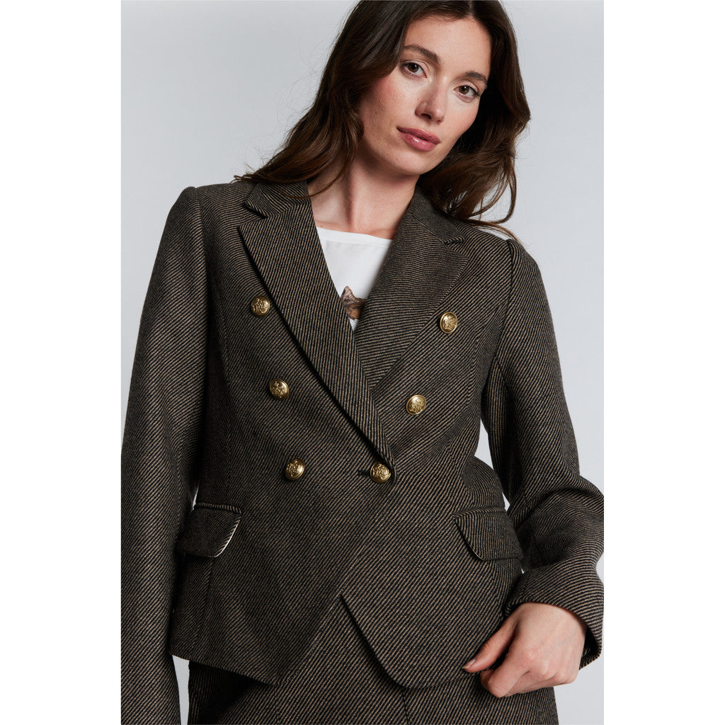 PBO Crombie Blazer Sort Beige