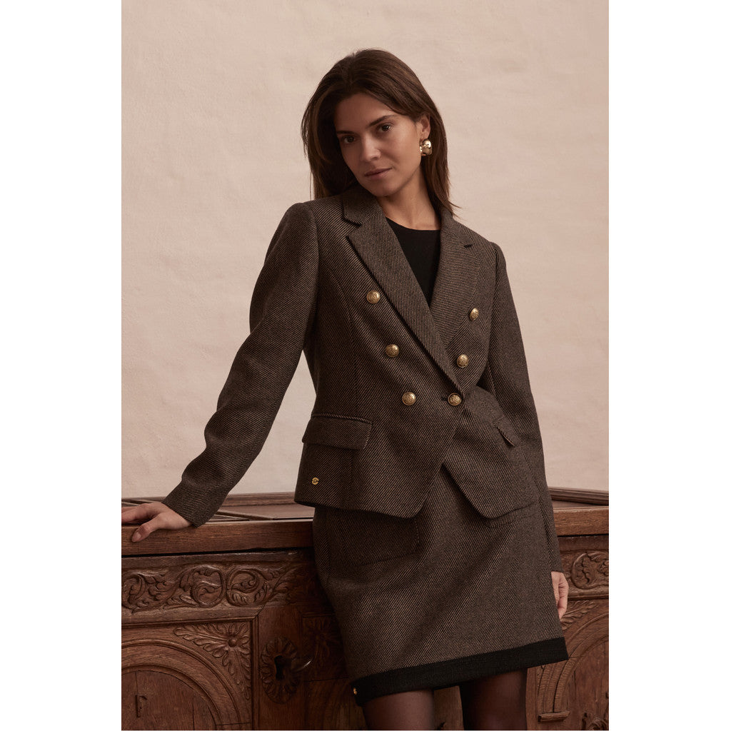 PBO Crombie Blazer Sort Beige